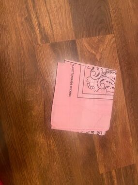 Pink Paisley Cotton Bandana - Pink